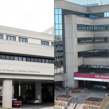 Images of KGH and Hotel Dieu Hospital