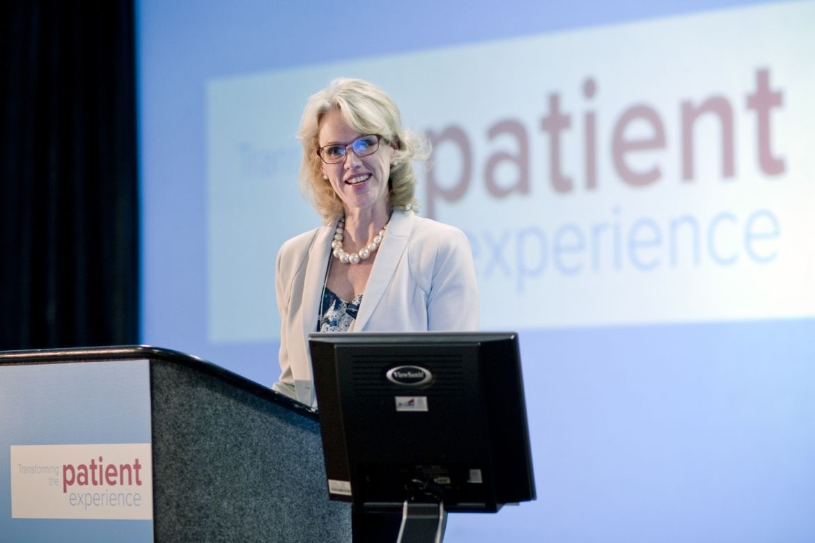 KGH President &amp;amp; CEO addresses delegates at the KGHConnect 2013 Knowledge Exchange: Transforming the Patient Experience event after the keynote address. The event was hosted by Kingston General Hospital in Kingston, Ontario, Canada.