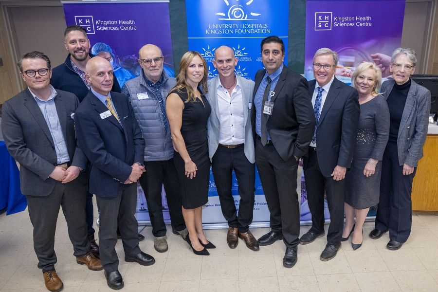Members of the KHSC and UHKF executive teams and boards with Jay and Kendal Patry and Dr. Sheth