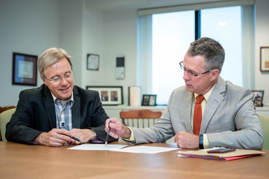 KHSC CEO Dr David Pichora and Board Chair David O'Toole