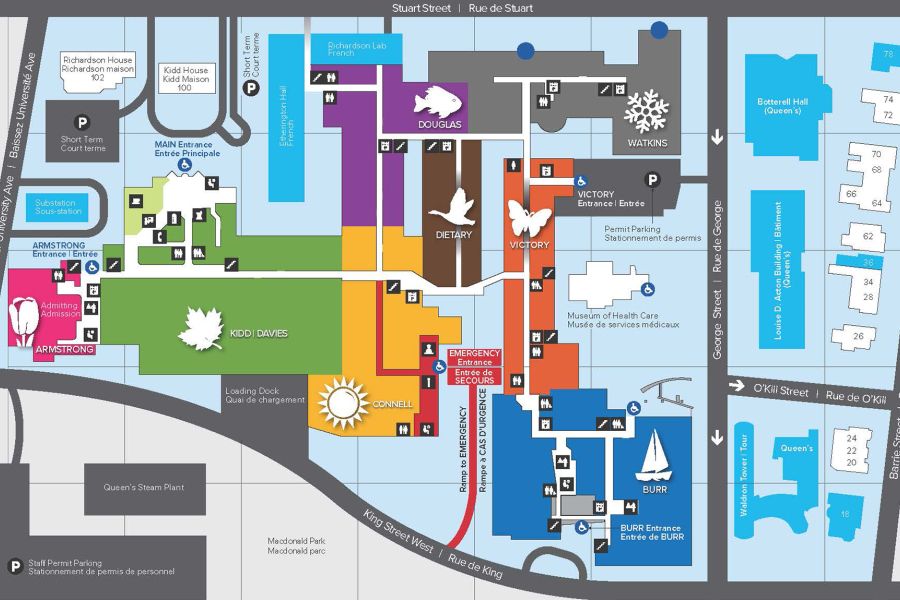 A sneak peek of the new map of KGH that was developed as part of the overall wayfinding project.