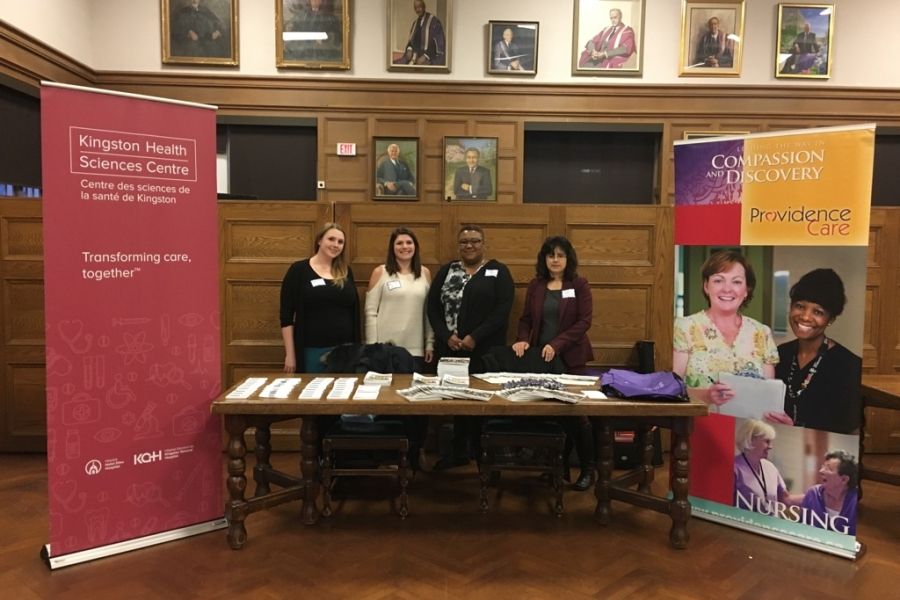 Staff from KHSC and Providence Care together at a job fair