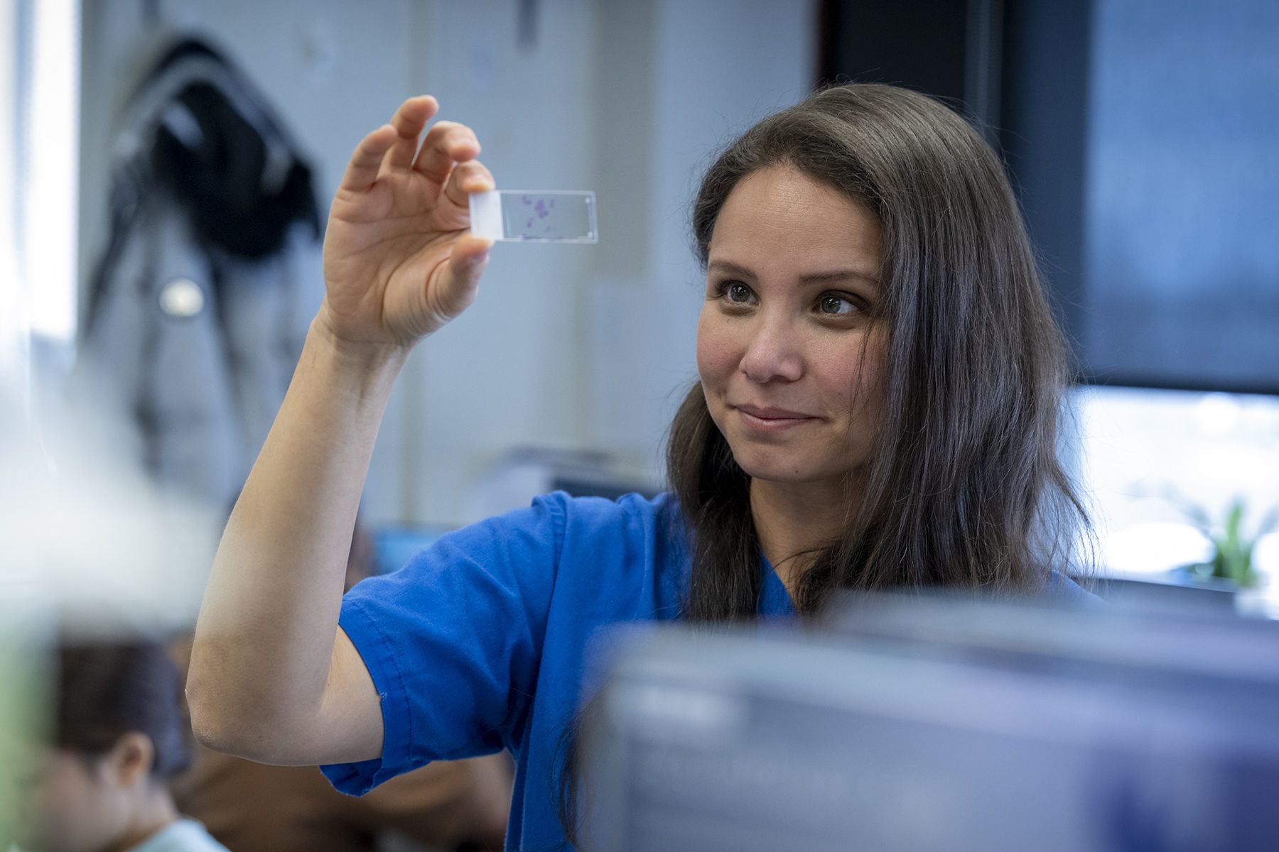 Dr. Purzner in lab