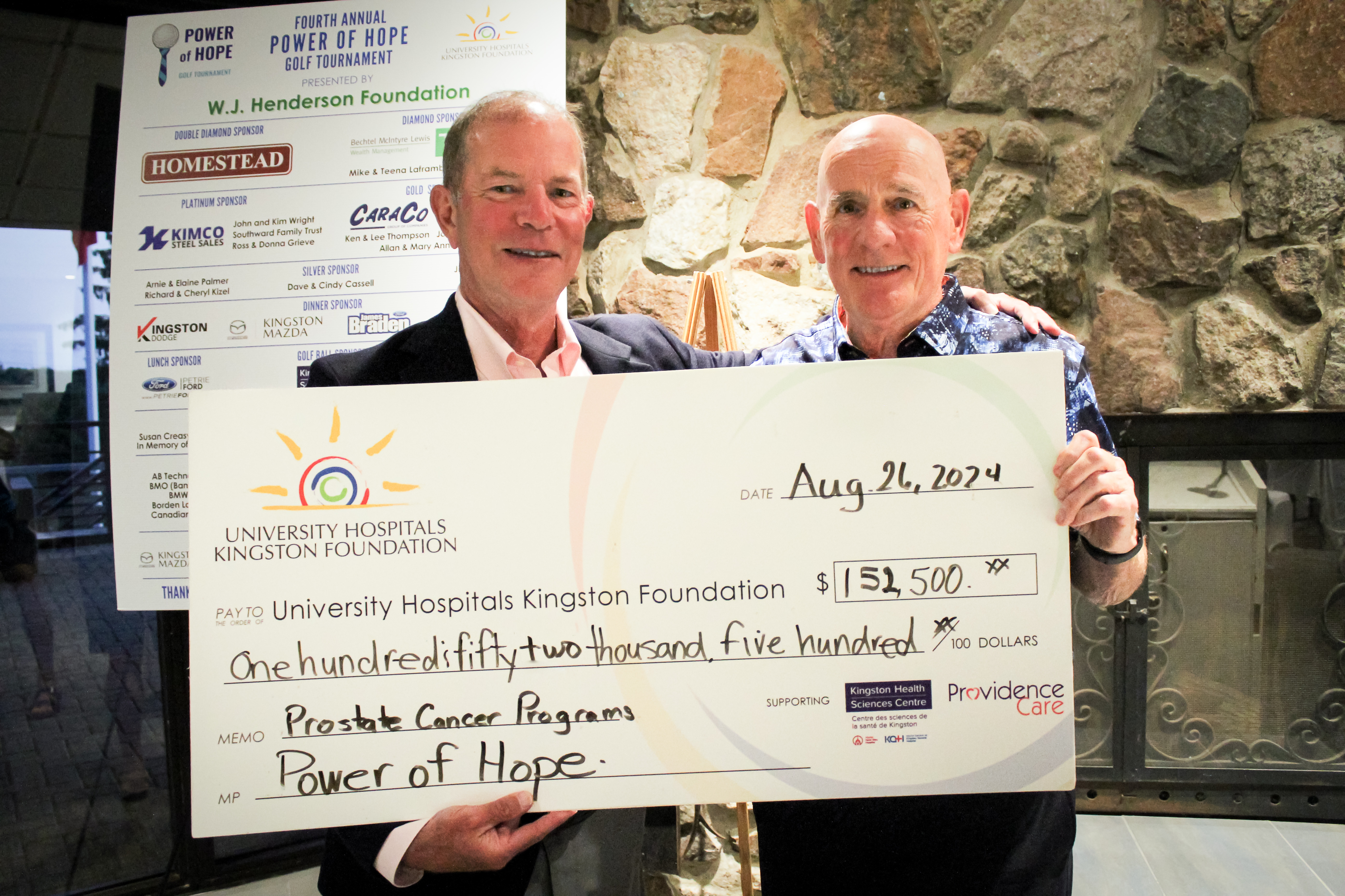 Power of Hope cheque photo
